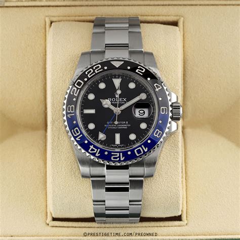 rolex gmt batman used|used Rolex Batman for sale.